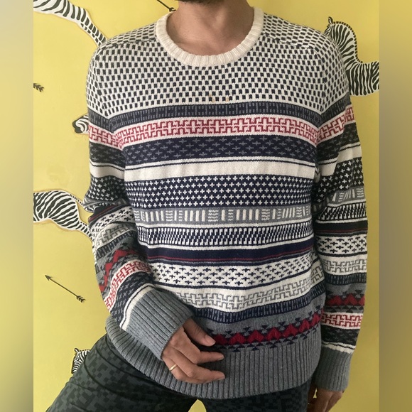 Jack Spade, Wool sweater with pattern, XXL - Picture 1 of 11